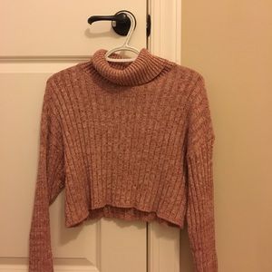 cropped turtleneck sweater